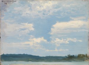 Sjölandskap, molnig himmel av Eero Järnefelt