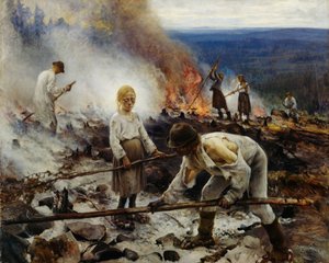 Under oket som bränner borsten