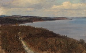 Utsikt över en sjö och bergsryggar av Eero Järnefelt