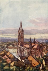 Rhen: Freiburg-im-Breisgau (färglitografi) av Effie Jardine