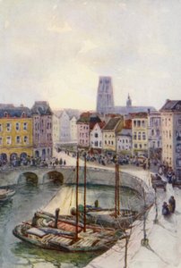 Rhen: Rotterdam (färglitografi) av Effie Jardine