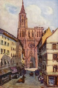 Rhen: Strassburg (färglitografi) av Effie Jardine