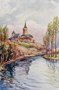 Rhen: Schwanen Turm, Cleve (färglitografi) av Effie Jardine