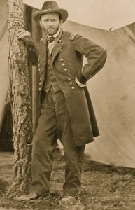 General U.S. Grant vid sitt högkvarter i Cold Harbor, Va. 1863 (foto)