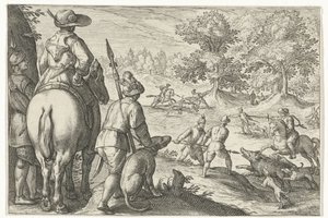 Landskap med vildsvinsjakt Jaktscener (serietitel) Ikoner Venantum Art Varias Representantes (serietitel)