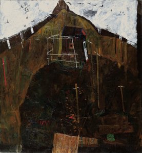 Landskap med korpar av Egon Schiele