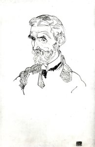 Ett porträtt av konstnärens svärfar, Johann Harms, 1915 av Egon Schiele