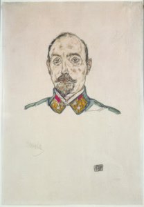 Österrikisk officer av Egon Schiele