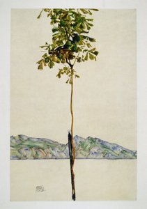 Baeumchen - Kastanjeträd vid Bodensjön av Egon Schiele