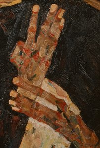 Poeten (olja på duk) av Egon Schiele