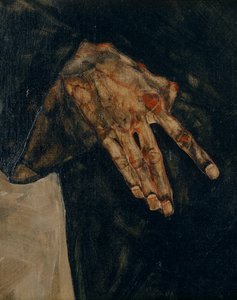 Die Eremiten (olja på duk) av Egon Schiele