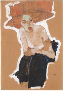 Den hånfulla kvinnan av Egon Schiele