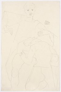 Erotisk scen av Egon Schiele