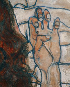 Liegende Frau (målning på duk) av Egon Schiele