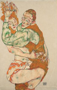 Kärlek, 1915 av Egon Schiele