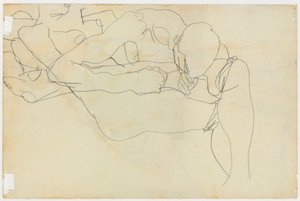 Älskare, 1913 av Egon Schiele