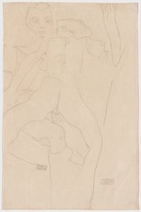 älskare Älskande par, 1911 av Egon Schiele