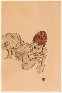 Liggande kvinna, 1917. av Egon Schiele