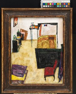 Mitt vardagsrum (Konstnärens rum i Neulengbach) av Egon Schiele