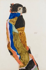 Moah. Verk av Egon Schiele (1890-1918), akvarell och gouache på papper av Egon Schiele