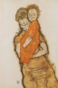 Mor och barn, 1914 av Egon Schiele