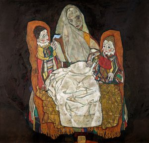 Mamma med två barn av Egon Schiele