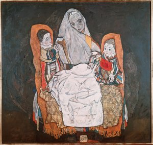 Mamma med sina två barn, III av Egon Schiele