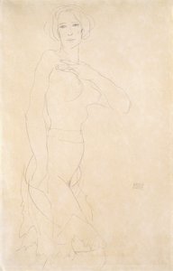 Naken flicka, 1912 av Egon Schiele