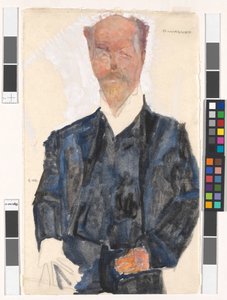 Porträtt av Otto Wagner av Egon Schiele