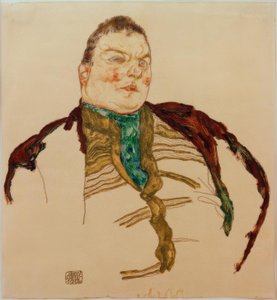 Porträtt av en tjock man av Egon Schiele