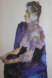 Porträtt av Anton Peschka, 1911. av Egon Schiele