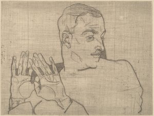 Porträtt av Arthur Roessler av Egon Schiele