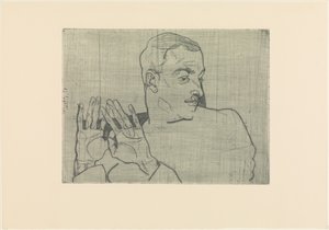 Porträtt av Arthur Roessler av Egon Schiele