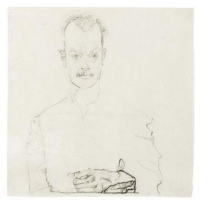 Porträtt av Arthur Roessler, 1910 av Egon Schiele