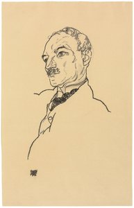Porträtt av August Lederer av Egon Schiele