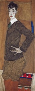 Porträtt av Erich Lederer, 1912-13 (olja och gouache på duk)