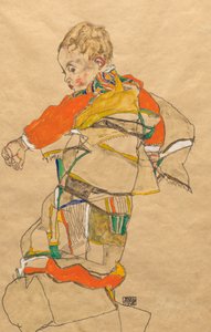 Porträtt av ett barn (Anton Peschka, Jr.) av Egon Schiele