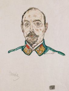 Porträtt av en förste officer, 1916 av Egon Schiele