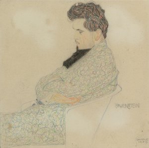 Porträtt av kompositören Arthur Löwenstein, 1909 av Egon Schiele