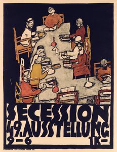 Affischreklam Secession 49-utställning av Egon Schiele