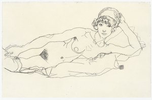 Liggande naken; Liggande naken, 1914