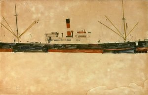 Fartyg i Trieste hamn av Egon Schiele