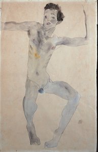 Självporträtt, 1911 av Egon Schiele