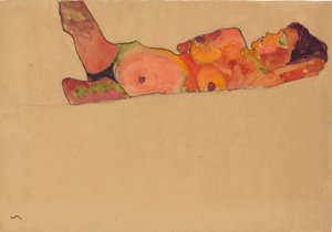 Sovande flicka, 1910 av Egon Schiele