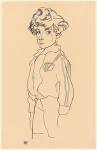 Stående pojke av Egon Schiele