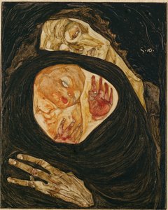 Tote Mutter. Död mor (olja på trä) av Egon Schiele