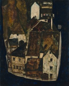 "Död stad" III ("Stad vid den blå floden III") av Egon Schiele