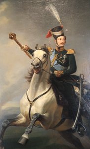 "Porträtt av tsesarevitj Alexander Nikolajevitj till häst", 1850-talet av Egor Botman