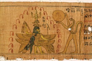 Magisk papyrus, sendynastisk, ptolemaisk period (332-30 f.Kr.) av Egyptian