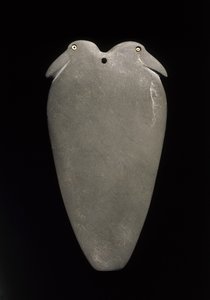Palett med två fåglar, sen Naqada II-period till tidig Naqada III-period (3500-3050 f.Kr.) från Edfu, provinsen Aswan (skiffer) av Egyptian